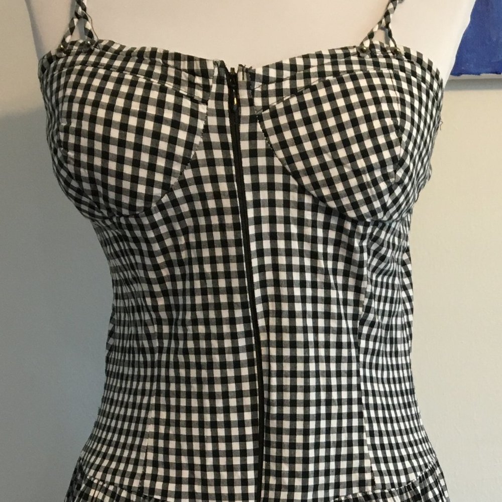 Black and White Gingham Dress - Picture 4 of 4